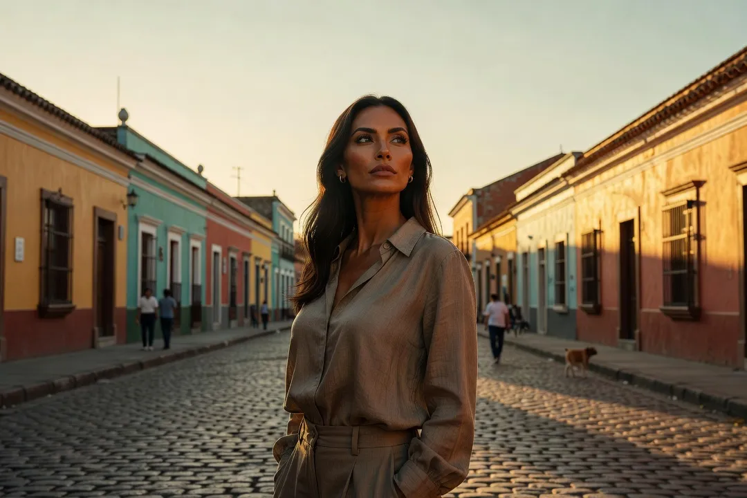 Ruelle colorée aux façades coloniales et balcons fleuris dans le quartier historique de Carthagène des Indes en Colombie